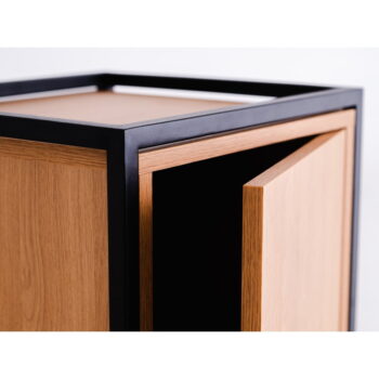 Čierna skrinka v dekore duba 45x102 cm Skap - CustomForm - Image 4