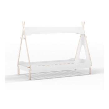 Biela domčeková detská posteľ z borovicového dreva 90x190 cm Nora – Marckeric – Obrázok 5