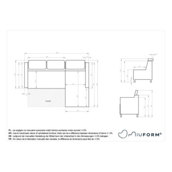 Tmavosivá zamatová rozkladacia rohová pohovka (pravý roh) Sweet Harmony – Miuform - Image 6