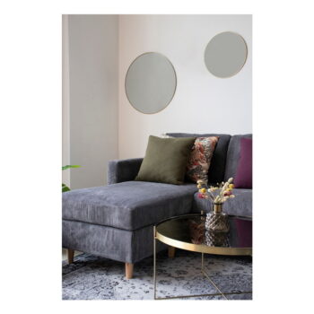 Nástenné zrkadlo s rámom v zlatej farbe House Nordic Jersey, ø 40 cm - Image 4