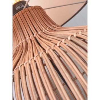 Stolová lampa s textilným tienidlom v tmavo šedo-prírodnej farbe (výška 48 cm) Kalahari – Good&Mojo – Obrázok 6