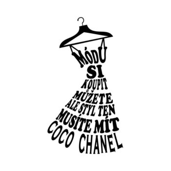 Samolepka na stenu s citátom Ambiance Coco Chanel - Image 2