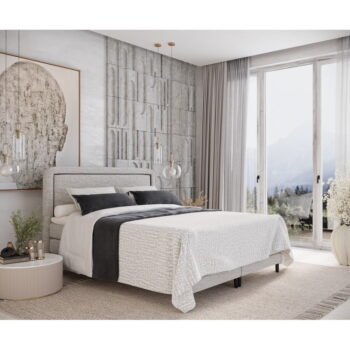 Svetlosivá boxspring posteľ 180x200 cm Dove – Maison de Rêve – Obrázok 8