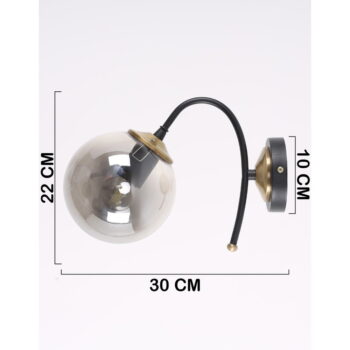 Čierno-sivé nástenné svietidlo ø 15 cm Yoyo – Squid Lighting - Image 3