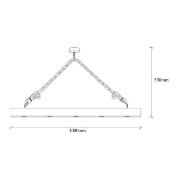 Závesné svietidlo v prírodnej farbe Erebos – Opviq lights - Image 6