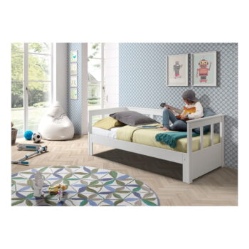 Biela rozkladacia posteľ z masívneho borovicového dreva Vipack Pino, 90/180 x 200 cm - Image 7
