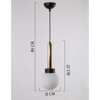 Závesné svietidlo so skleneným tienidlom ø 15 cm Cota – Squid Lighting - Image 5