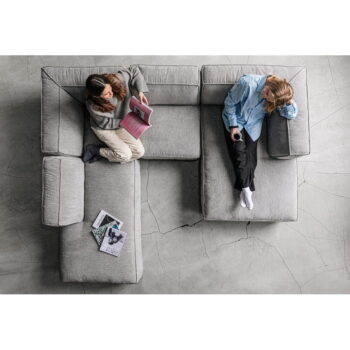 Svetlosivý modul leňošky k pohovke Bonami Selection Fairfield, ľavý roh – Obrázok 5