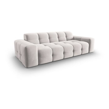 Svetlosivá zamatová pohovka 222 cm Kendal - Micadoni Home - Image 2