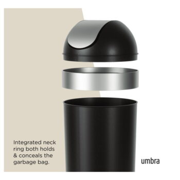 Čierny plastový odpadkový kôš 62 l Venti – Umbra - Image 10