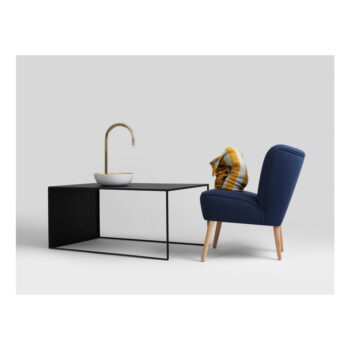Čierny konferenčný stolík CustomForm 2Wall, dĺžka 100 cm - Image 3