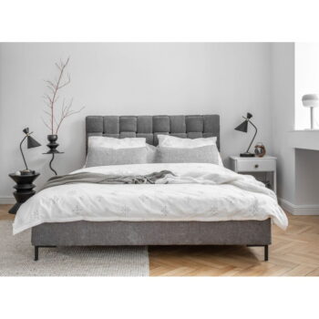 Sivá čalúnená dvojlôžková posteľ s roštom 160x200 cm Eve – Miuform - Image 3