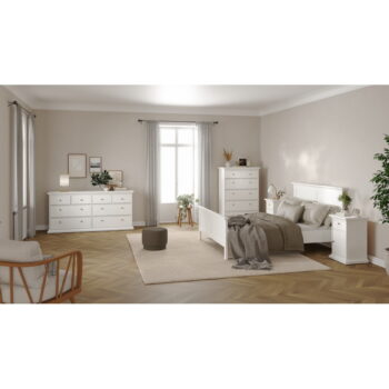 Biela vysoká komoda 96x140 cm Paris – Tvilum - Image 11