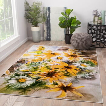 Žltý prateľný koberec 80x140 cm New Carpets - Oyo home - Image 2