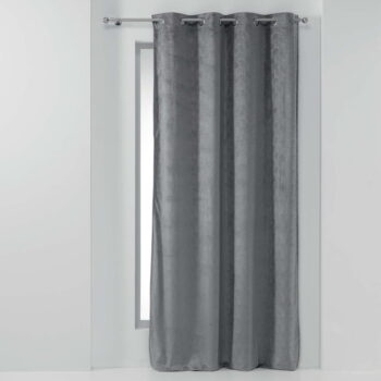 Sivý zamatový záves 140x280 cm Adrina – douceur d'intérieur