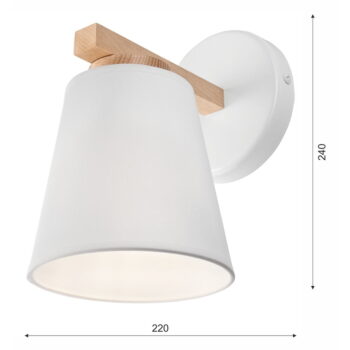 Biele nástenné svietidlo ø 15 cm Ellie – LAMKUR - Image 6