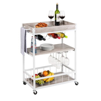Servírovací stolík na kolieskach 40x80 cm Rustico - Wenko - Image 2