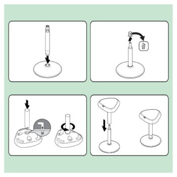 Ergonomická balančná stolička pre oporu pri státí Ergo – Leitz - Image 4