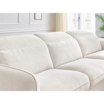 Biela rozkladacia rohová pohovka (variabilná) Achille – Bobochic Paris – Obrázok 7