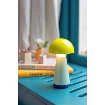 LED stmievateľná stolová lampa v žltej a svetlomodrej farbe (výška 18 cm) Bobbi – Remember - Image 4
