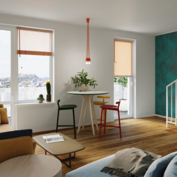 Oranžové závesné svietidlo ø 25 cm Rene – Nice Lamps - Image 9