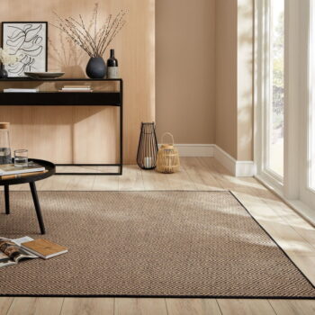 Jutový koberec v čierno-prírodnej farbe 200x290 cm Diamond – Flair Rugs - Image 2