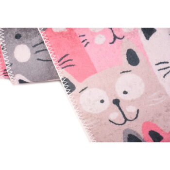 Ružový detský koberec 100x160 cm Silly Cats – Vitaus - Image 3