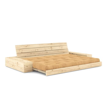Menčestrová rozkladacia pohovka vo svetlohnedo-horčicovej farbe 244 cm Base – Karup Design - Image 3