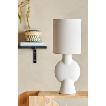 Béžová stolová lampa s textilným tienidlom (výška 54,5 cm) Sergio – Bloomingville – Obrázok 4