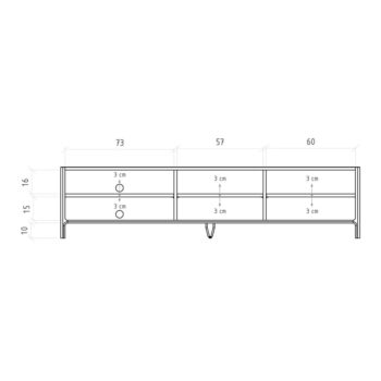 TV stolík z dubového dreva v prírodnej farbe 200x48 cm Twig – The Beds - Image 6