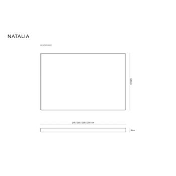 Sivé čelo postele 180x120 cm Natalia – Milo Casa - Image 7