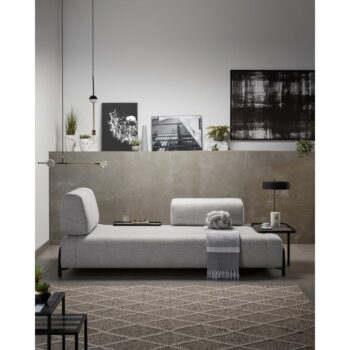 Svetlosivá pohovka s podrúčkami Kave Home Compo - Image 6