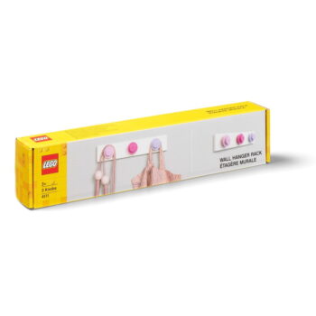 Nástenný vešiak vo svetloružovej, tmavoružovej, tmavosivej farbe LEGO® - Image 4