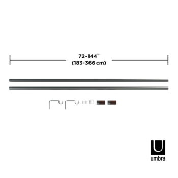 Oceľová roztiahnuteľná garniža 183 - 366 cm Blok - Umbra - Image 8