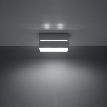 Sivé stropné svietidlo s kovovým tienidlom 10x20 cm Lorum – Nice Lamps - Image 3