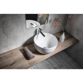 Biele keramické okrúhle umývadlo ø 45,5 cm Dome – Sapho - Image 3