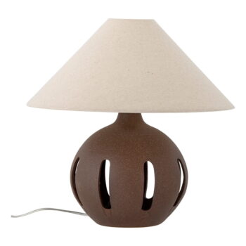 Krémová stolová lampa s textilným tienidlom (výška 40,5 cm) Liana – Bloomingville