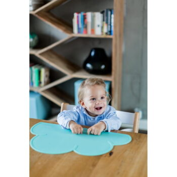Tyrkysové silikónové prestieranie Kindsgut Cloud, 49 x 27 cm - Image 5