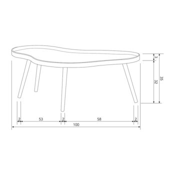 Odkladací stolík 58x100 cm Mae – WOOOD - Image 8