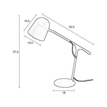 Čierna stolová lampa Zuiver Lau – Obrázok 9