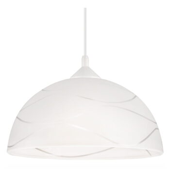 Biele závesné svietidlo so skleneným tienidlom ø 30 cm Sfera – LAMKUR - Image 5