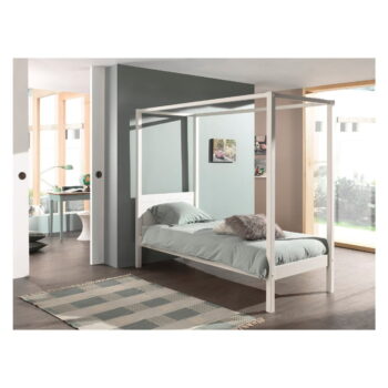 Biela detská posteľ 90x200 cm PINO CANOPY – Vipack – Obrázok 2