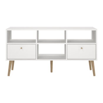 Biely TV stolík 117x61 cm Bodo – Tvilum