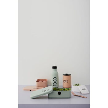 Oranžový/béžový termo hrnček 350 ml Love – Design Letters – Obrázok 3