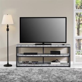Sivý TV stolík v dekore betónu 160x64 cm Ashlar - Støraa – Obrázok 6