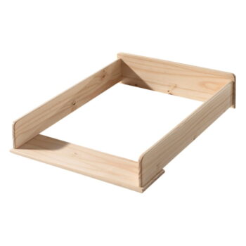 Biela nízka detská komoda z borovicového dreva s prebaľovacím pultom 90x106 cm KIDDY – Vipack - Image 4