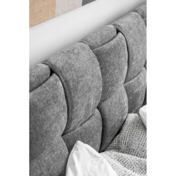Sivá čalúnená dvojlôžková posteľ s roštom 160x200 cm Eve – Miuform - Image 9