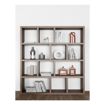 Knižnica v dekore orecha v prírodnej farbe 150x159 cm Berlin – TemaHome - Image 5