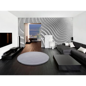 Sivý koberec Universal Fox Liso, Ø 120 cm – Obrázok 2