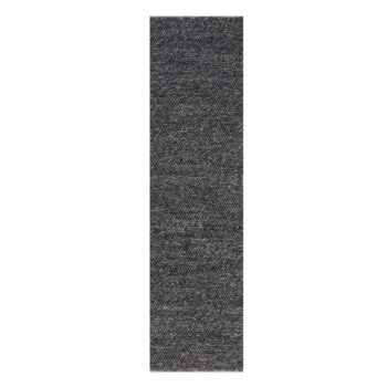 Tmavosivý ručne tkaný behúň s prímesou vlny 60x230 cm Minerals – Flair Rugs - Image 6